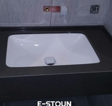 Столеница в ванную комнату из кварцевого камня Samsung Radianz AE498 Alpine Umber