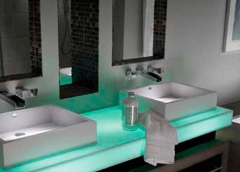 Столешница с подсветкой из искусственного камня