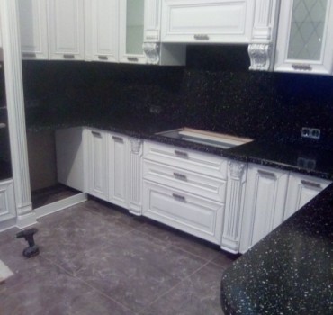 Столешница с стеновой панелью из искусственного камня LG Himacs W004 Star Queen