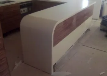 Столешница из акрилового камня Samsung Staron с гнутыми элементами