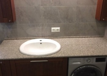 Столешница из камня в ванную комнату: материал кварцевый агломерат Samsung Radianz