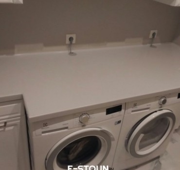 Столешница из искусственного камня Corian Pearl Grey в постирочную