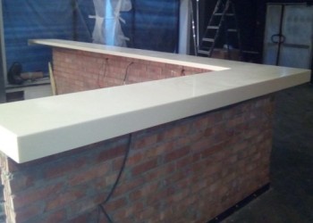 Ресепшен из искусственного камня Tristone ST121 (Grandex D305): фото и видео с установки