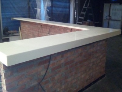 Ресепшен из искусственного камня Tristone ST121 (Grandex D305): фото и видео с установки