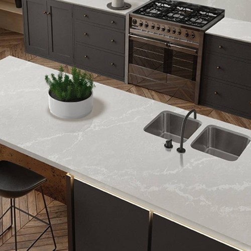 Кварцевый агломерат Аварус RM711 Белое Море