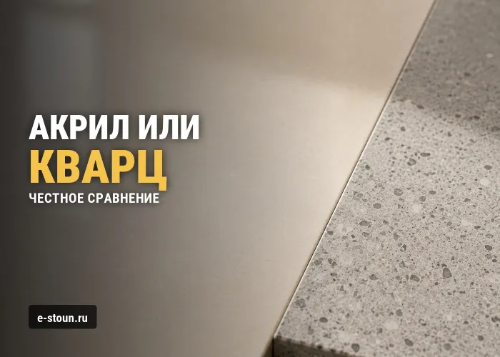 Акриловый или кварцевый камень: какой выбрать для столешницы