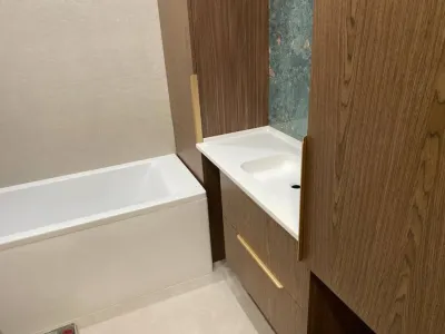 Столешница с интегрированной раковиной из искусственного камня