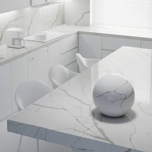 Noblle Quartz Q740 Calacatta Venato (Калакатта Венато) — фото 3