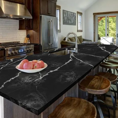 Noblle Quartz Q795 Calacatta Magic Dark (Тёмная волшебная калакатта) — фото 2