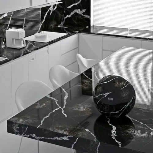 Noblle Quartz Q795 Calacatta Magic Dark (Тёмная волшебная калакатта) — фото 3