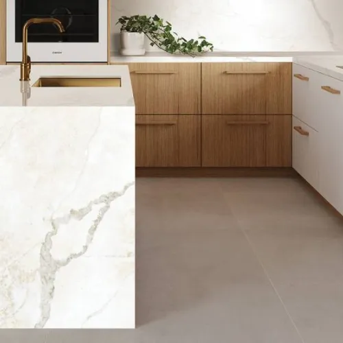 Noblle Quartz Q799 Calacatta Warm (Тёплая Калакатта) — фото 3