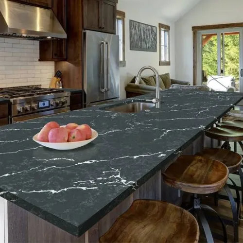 Noblle Quartz Q801 Beton Marquina (Марквина Бетон) — фото 2