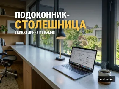 Подоконник-столешница из искусственного камня