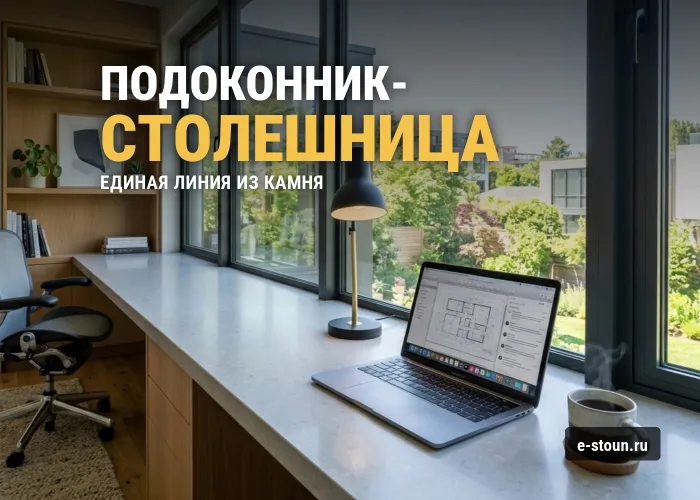 Подоконник-столешница из искусственного камня