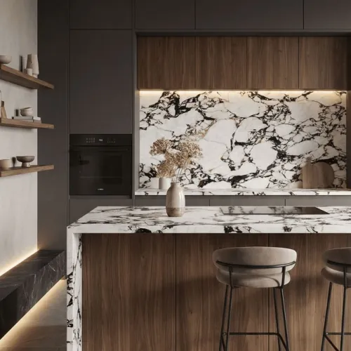 Кварцевый агломерат Primax 735 Calacatta Viola — фото 1