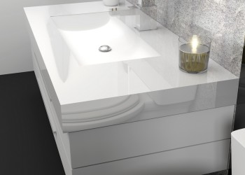 Раковина из искусственного камня в ванную