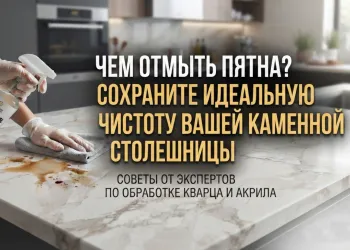 Чем отмыть пятна с каменной столешницы