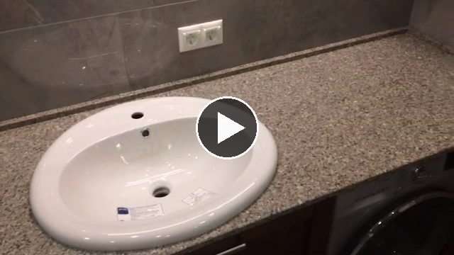 Видеообзор: Столешница из камня в ванную комнату: материал кварцевый агломерат Samsung Radianz