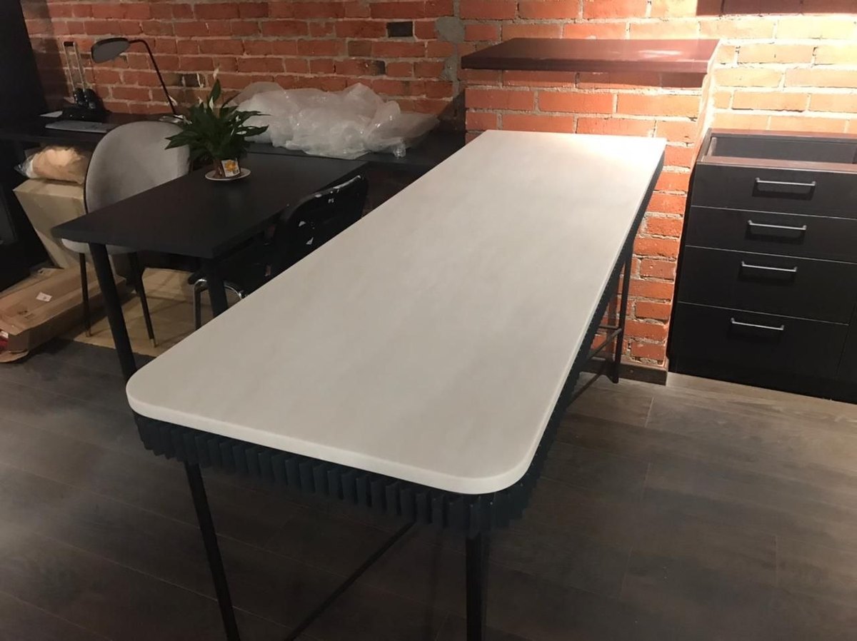 Столешница для обеденного стола из акрилового камня Grandex M707 Noble Pearl